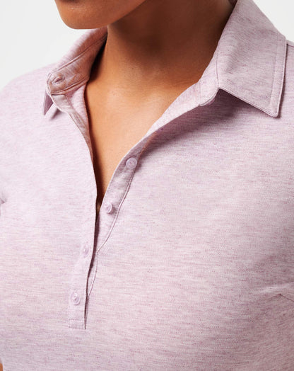 Featherweight Active Polo Heather Mauve Shadow | Travis Mathew Special Offer