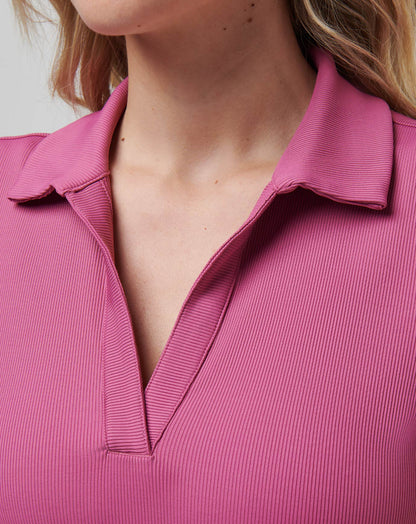 Moveknit Vneck Polo Red Violet | Travis Mathew Latest