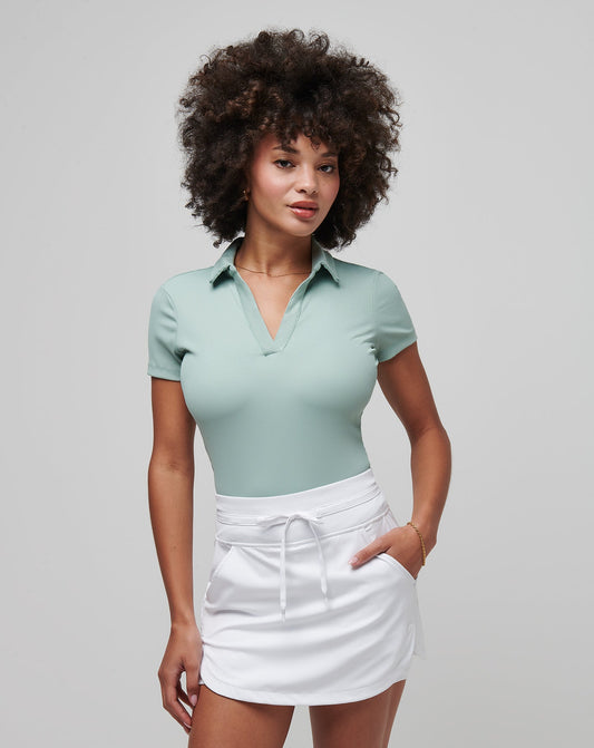 Moveknit Vneck Polo Jade | Travis Mathew Customer Favorite