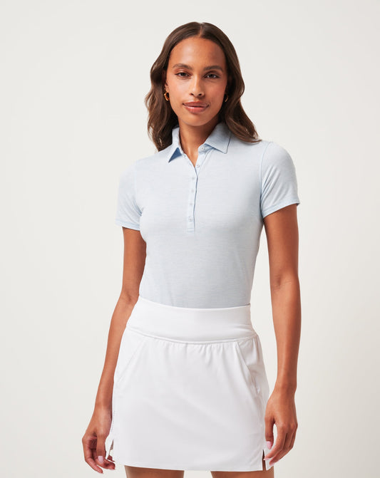 Featherweight Active Polo Heather Kentucky Blue | Travis Mathew Value