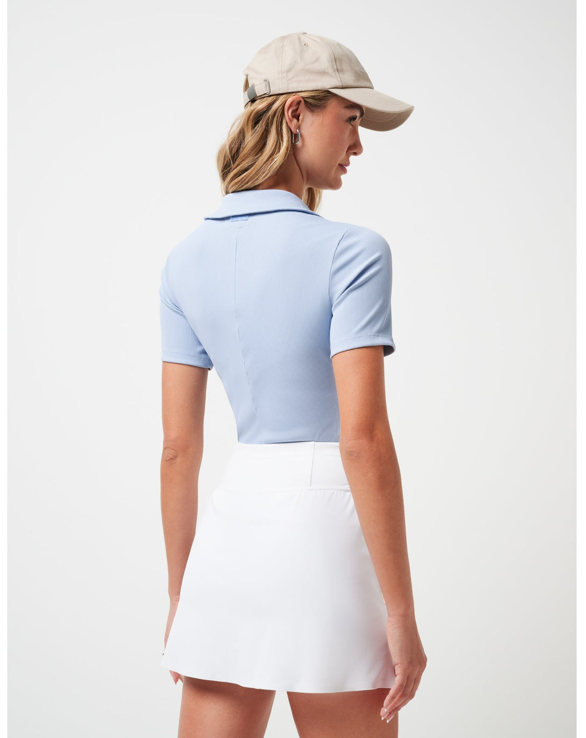 Moveknit Vneck Polo Brunnera Blue | Travis Mathew Trending