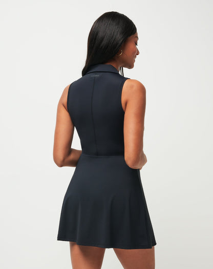 Moveknit Sleeveless Polo Dress Black | Travis Mathew Smart Buy