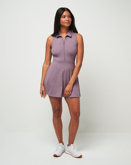 Moveknit Sleeveless Polo Dress 2.0 Heather Moonscape | Travis Mathew Special Offer