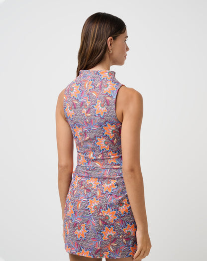 Sunfire Zip Tank Persian Red Multi | Travis Mathew Trusted