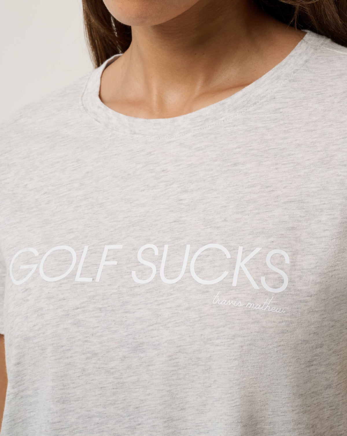 Ten For Ten Graphic Tee Heather Light Grey | Travis Mathew Classic