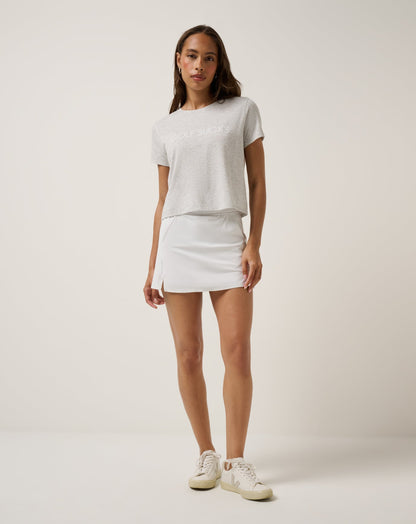 Ten For Ten Graphic Tee Heather Light Grey | Travis Mathew Classic