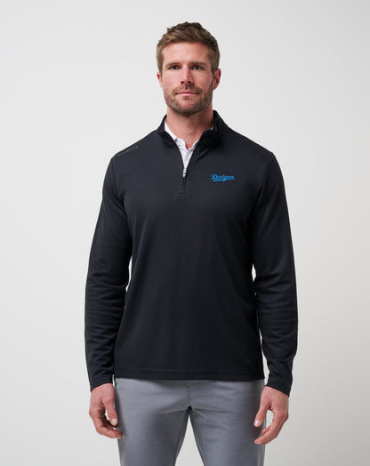 Los Angeles Dodgers Time To Tailgate Quarter Zip Black | Travis Mathew Signature