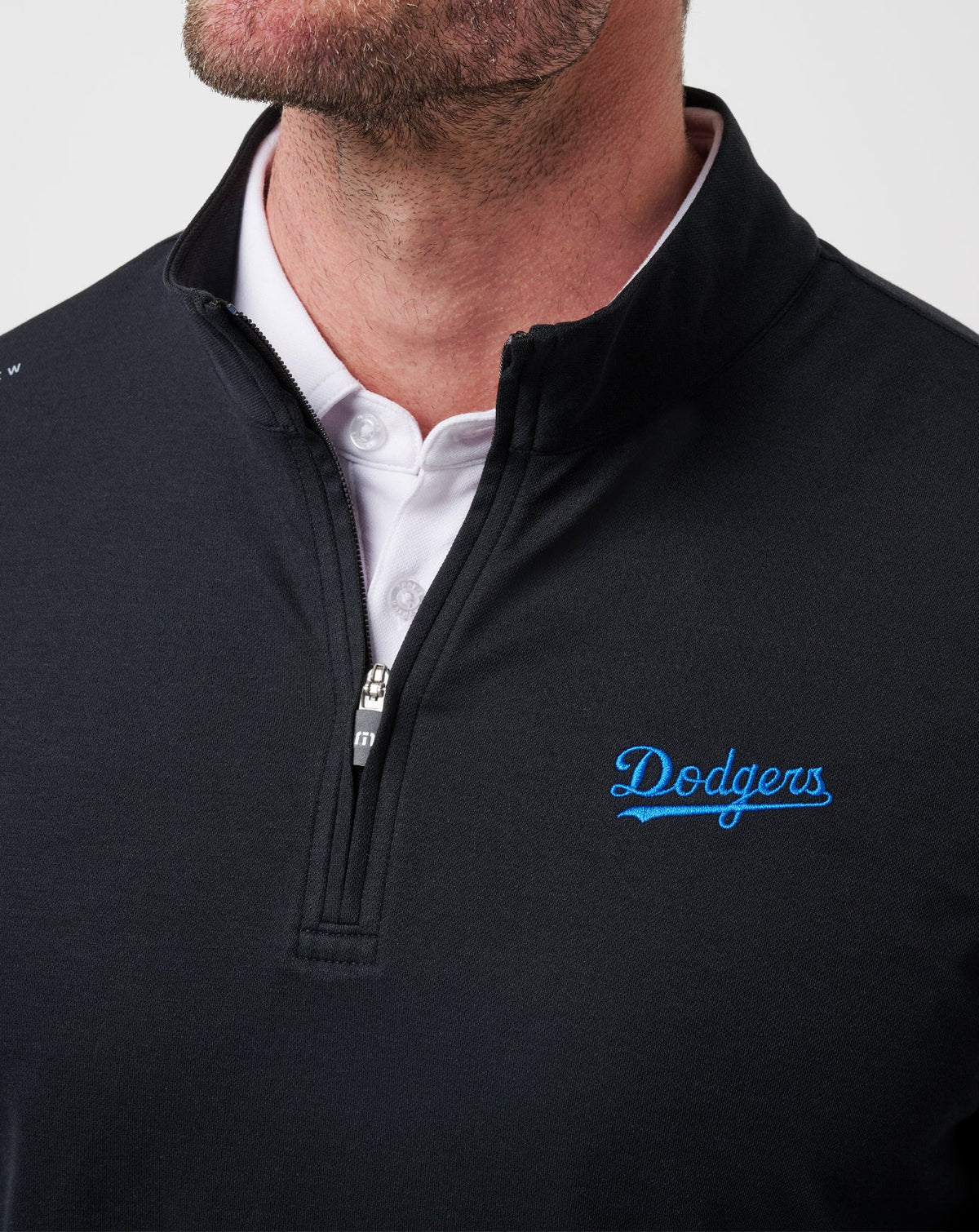 Los Angeles Dodgers Time To Tailgate Quarter Zip Black | Travis Mathew Signature