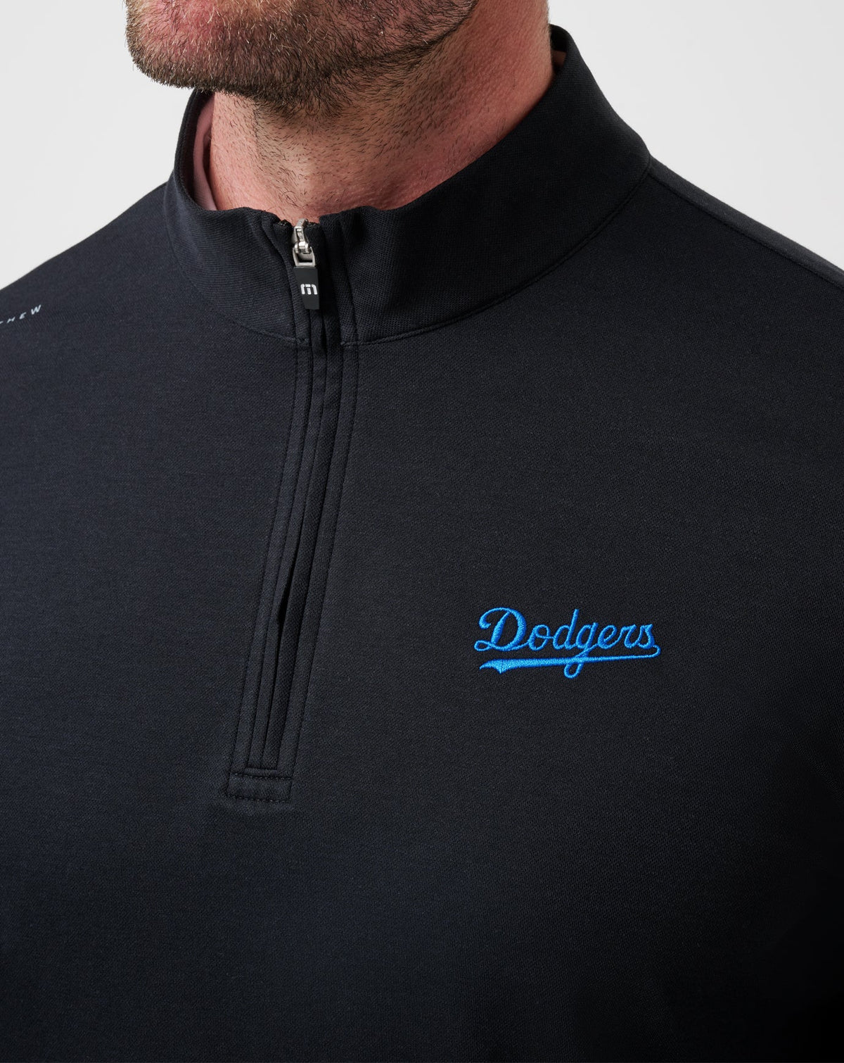 Los Angeles Dodgers Time To Tailgate Quarter Zip Black | Travis Mathew Signature
