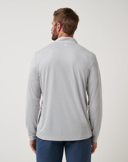 Philadelphia Phillies Time To Tailgate Quarter Zip Heather Grey | Travis Mathew New