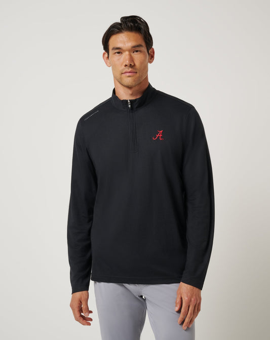 Alabama Time To Tailgate Quarter Zip Black | Travis Mathew Top Pick