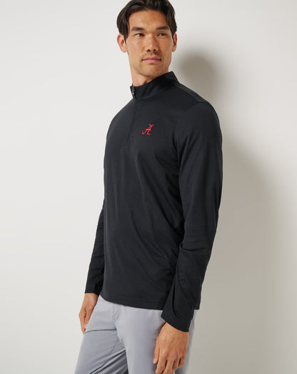 Alabama Time To Tailgate Quarter Zip Black | Travis Mathew Top Pick