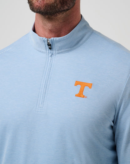 Tennessee Time To Tailgate Quarter Zip Heather Blue | Travis Mathew Top Pick