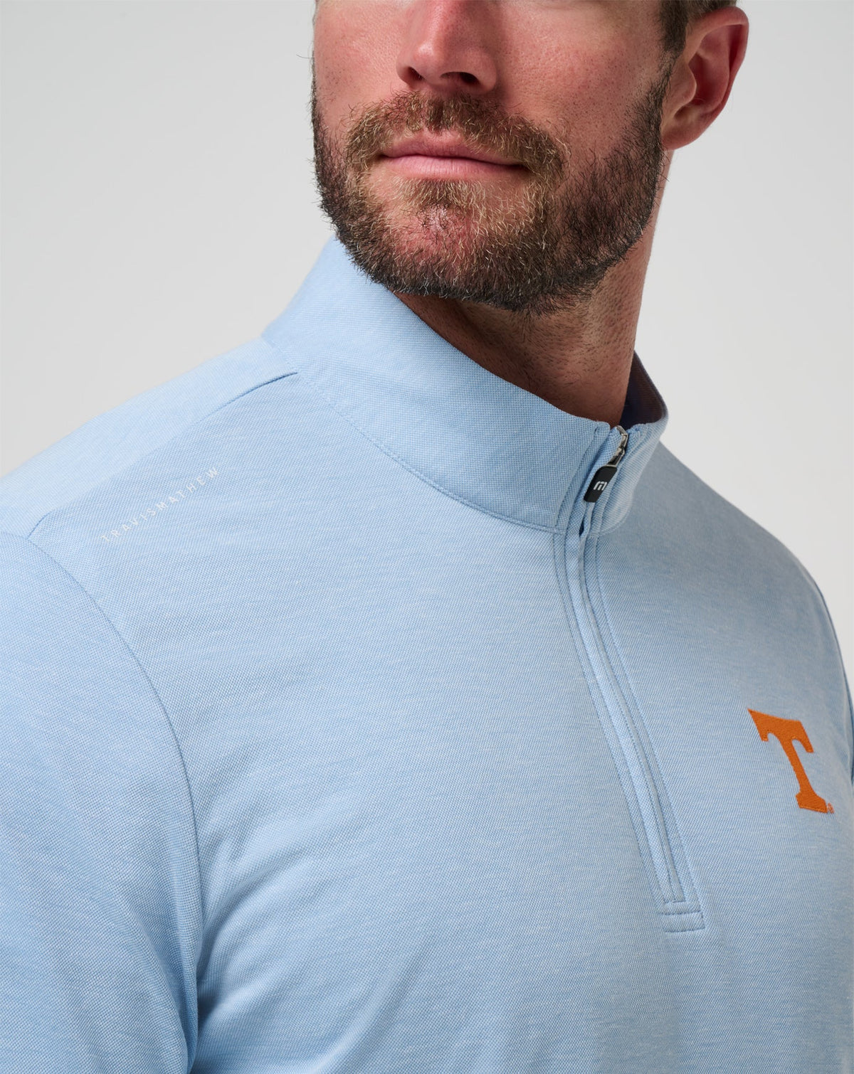 Tennessee Time To Tailgate Quarter Zip Heather Blue | Travis Mathew Top Pick