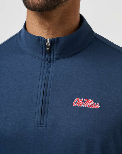 Mississippi Time To Tailgate Quarter Zip Navy | Travis Mathew Popular