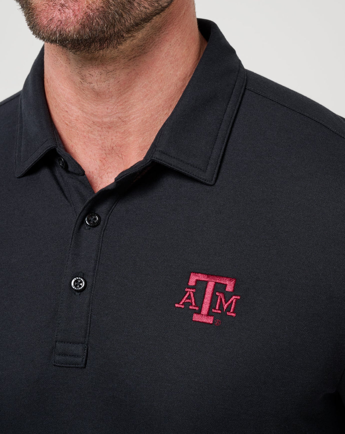 Texas A&M School Pride Polo Black | Travis Mathew Quality