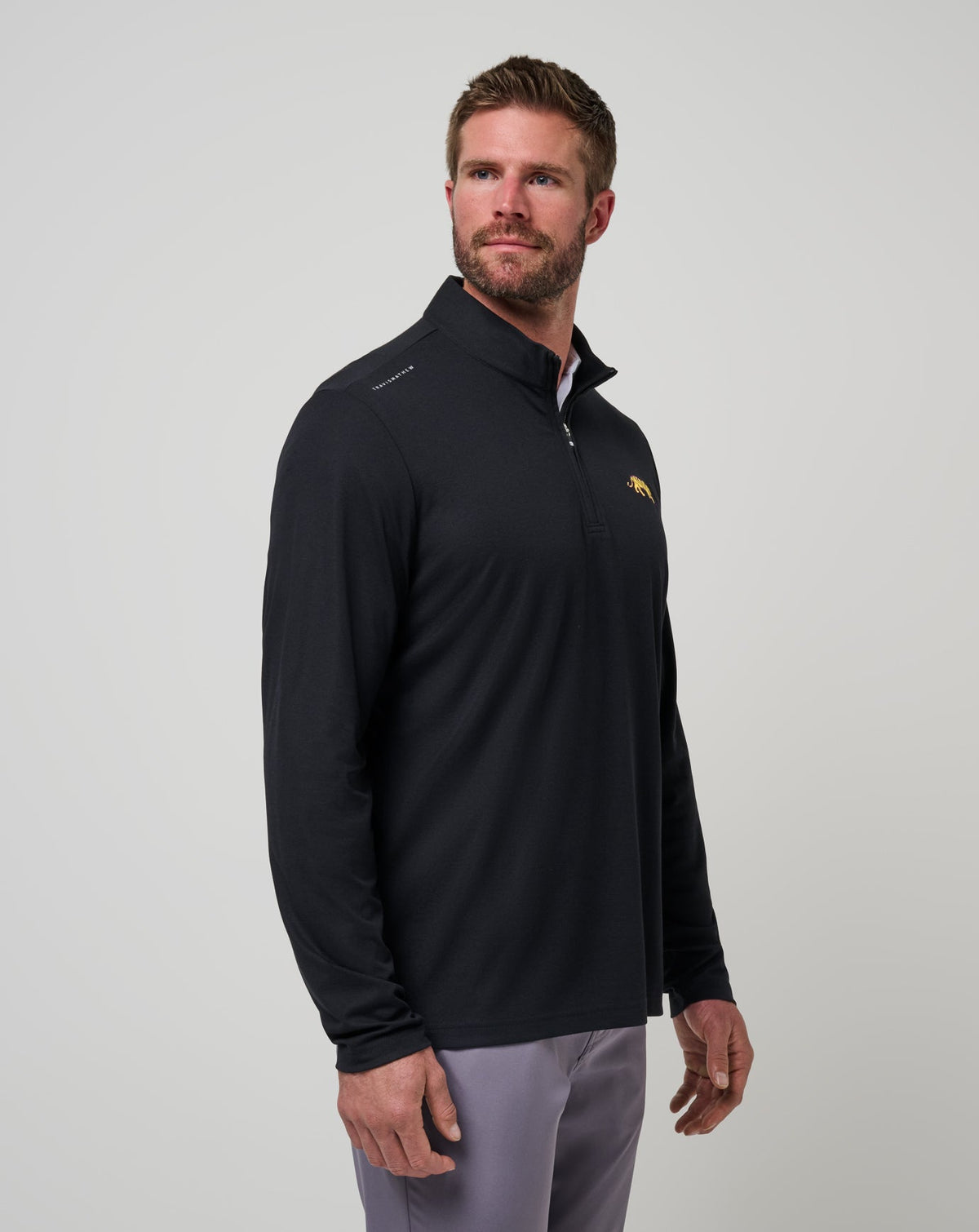 LSU Time To Tailgate Quarter Zip Black | Travis Mathew Best Price