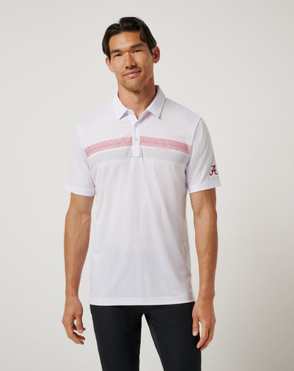 Alabama Top Recruit Polo White/Crimson | Travis Mathew Top Pick
