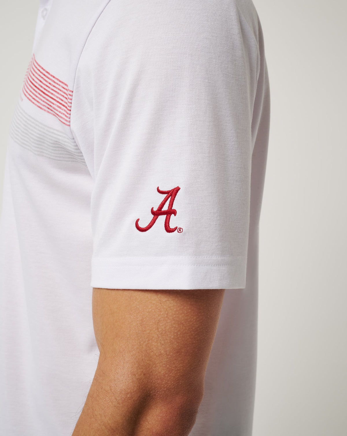 Alabama Top Recruit Polo White/Crimson | Travis Mathew Top Pick