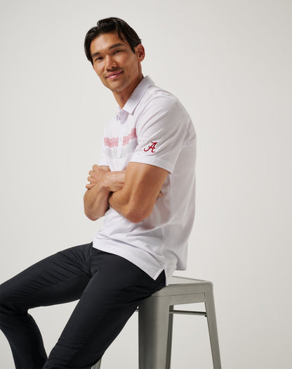 Alabama Top Recruit Polo White/Crimson | Travis Mathew Top Pick