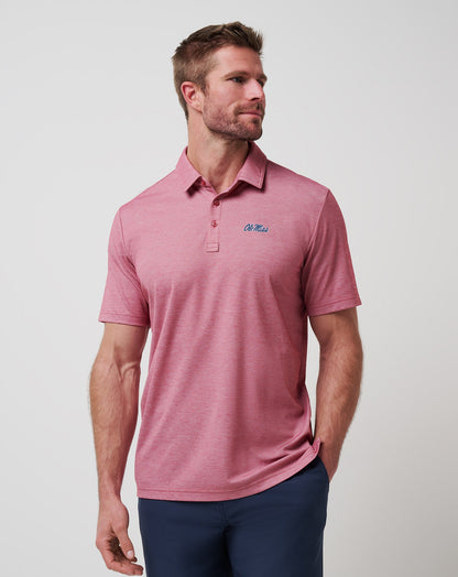 Mississippi School Pride Polo Heather Red | Travis Mathew Deals