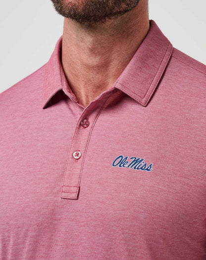 Mississippi School Pride Polo Heather Red | Travis Mathew Deals