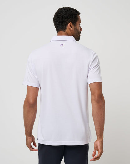 LSU Top Recruit Polo White/Purple | Travis Mathew Hot Sale