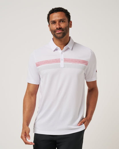 Arkansas Top Recruit Polo White/Crimson | Travis Mathew Latest