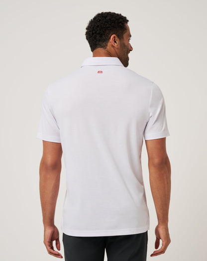 Arkansas Top Recruit Polo White/Crimson | Travis Mathew Latest