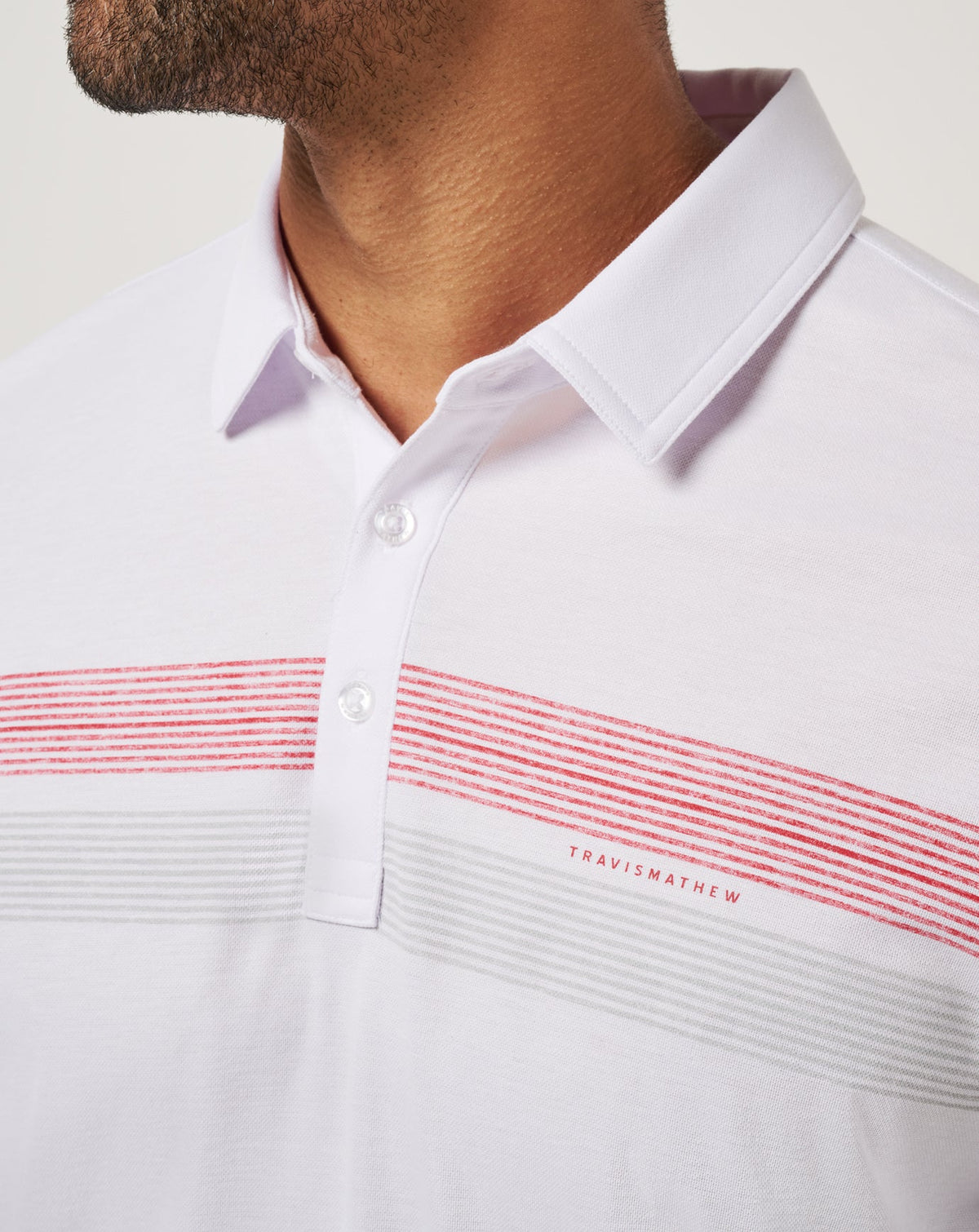 Arkansas Top Recruit Polo White/Crimson | Travis Mathew Latest