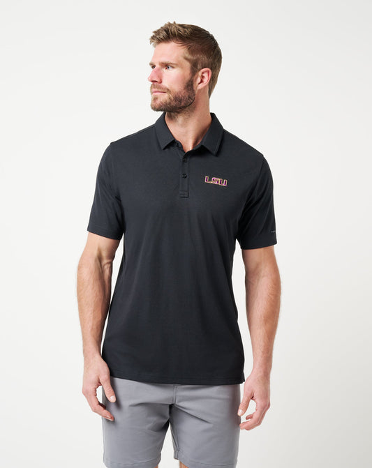 LSU School Pride Polo Black | Travis Mathew Essential