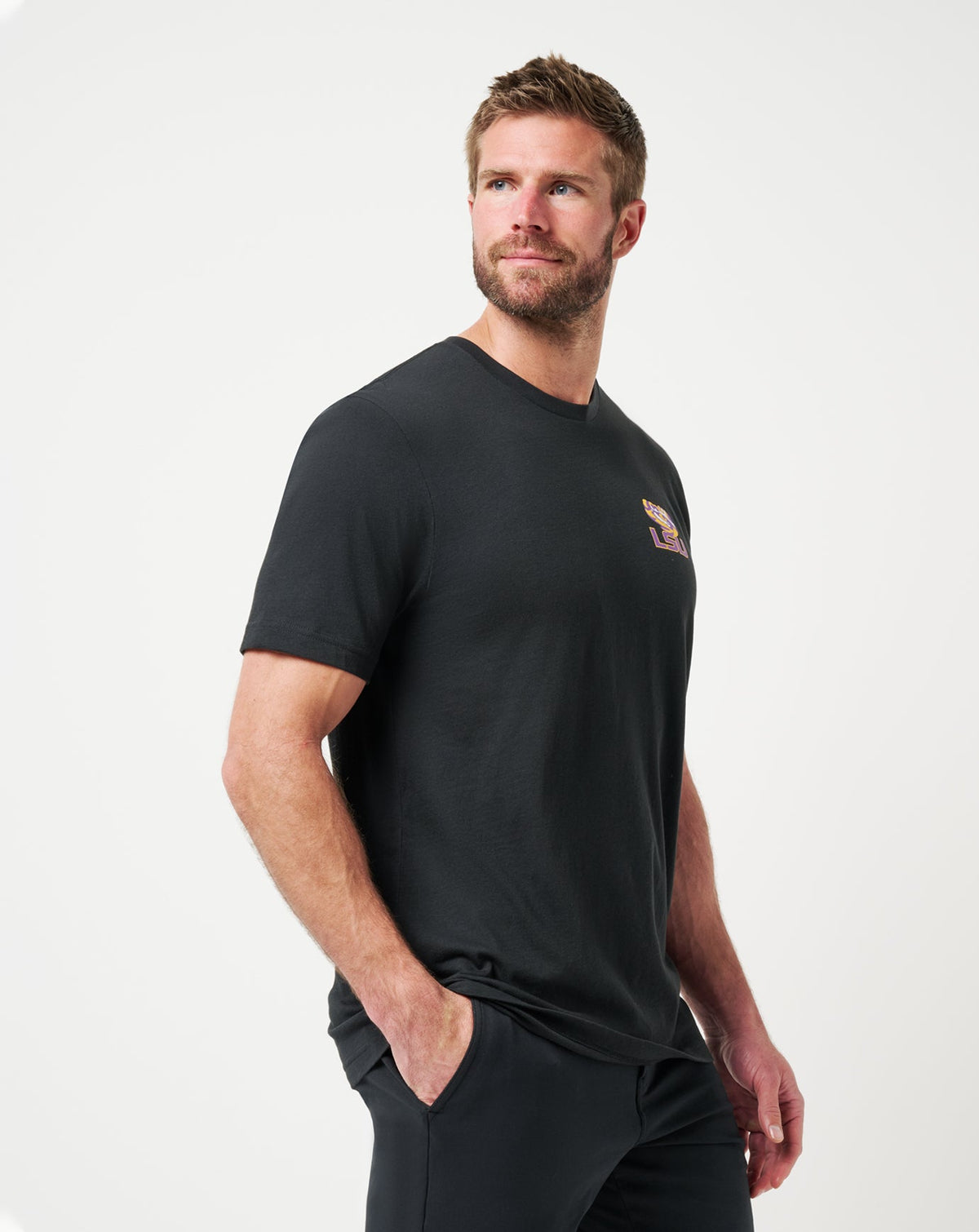 LSU Friendly Rivalry Tee Black | Travis Mathew Classic