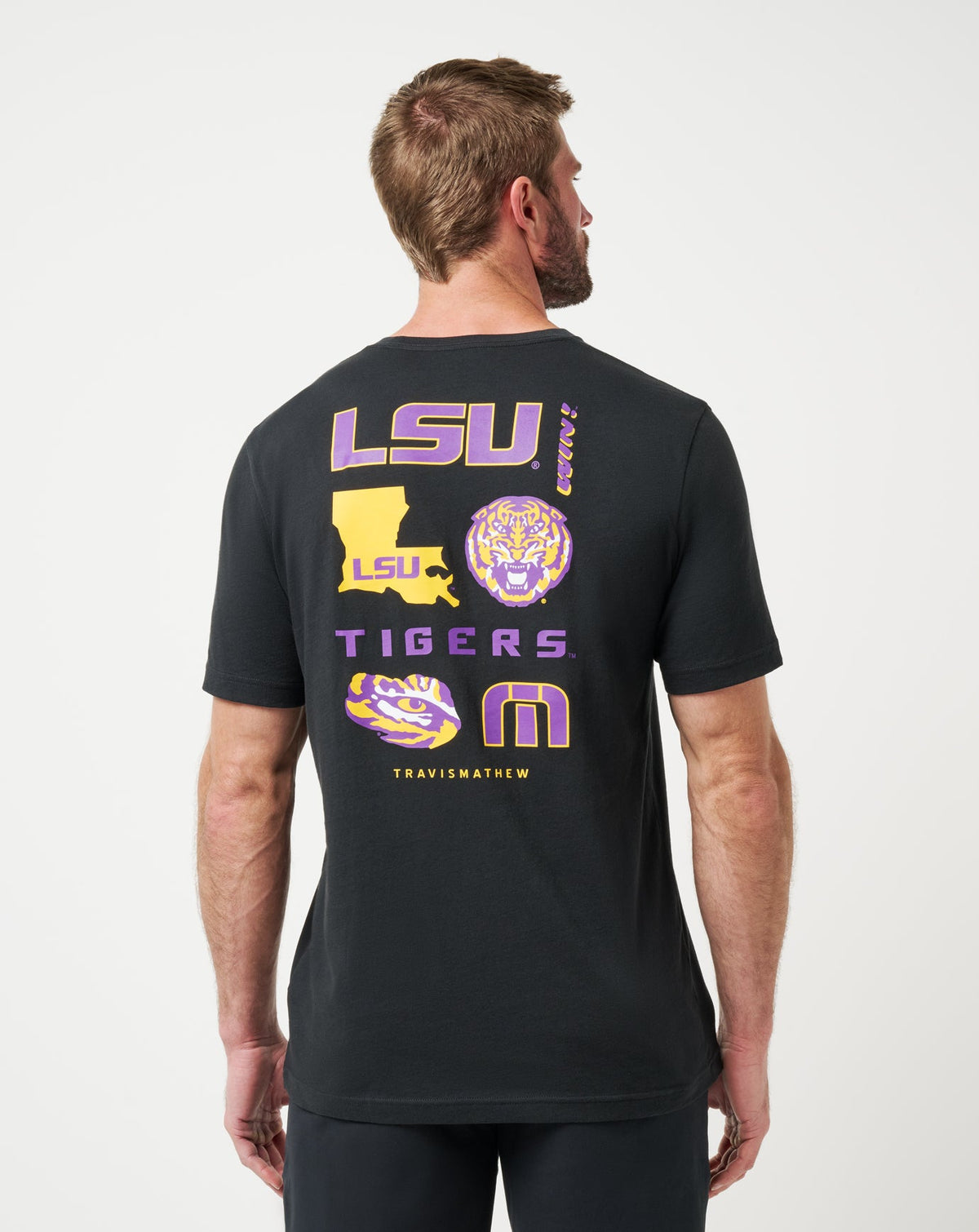 LSU Friendly Rivalry Tee Black | Travis Mathew Classic