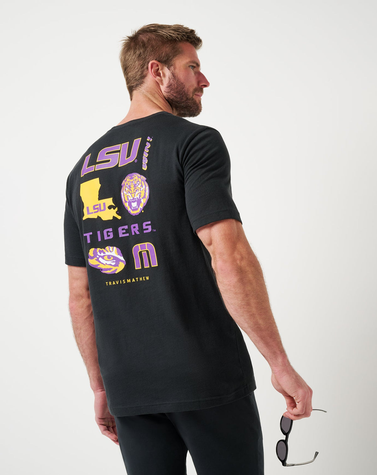 LSU Friendly Rivalry Tee Black | Travis Mathew Classic