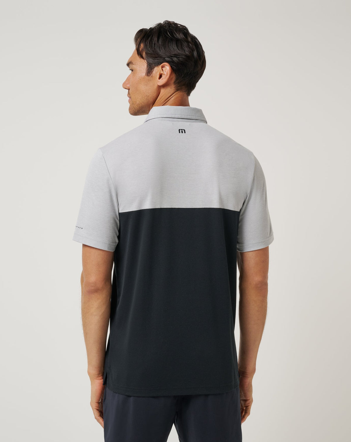 Arkansas Drop Back Polo Heather Grey/Black | Travis Mathew New