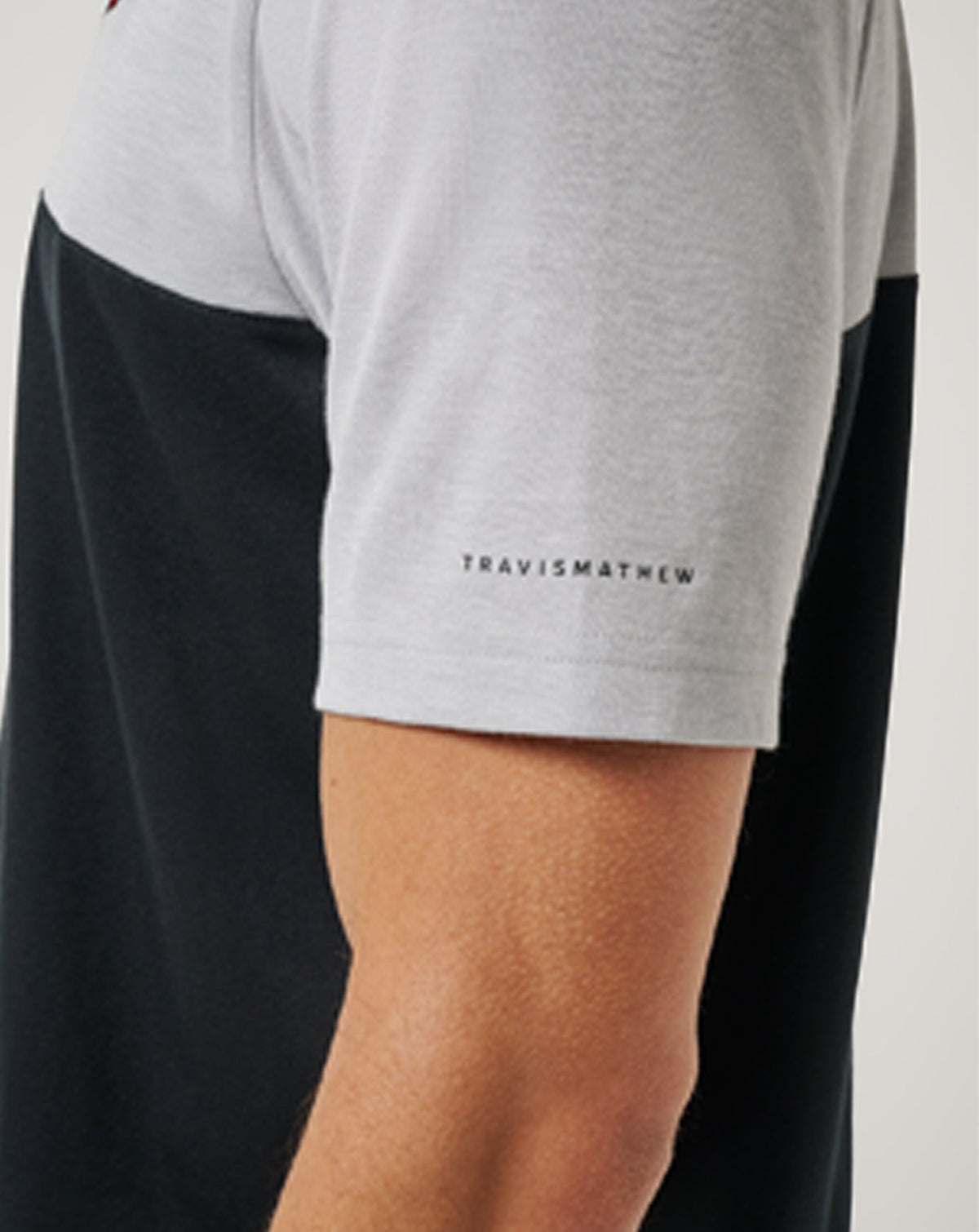 Arkansas Drop Back Polo Heather Grey/Black | Travis Mathew New