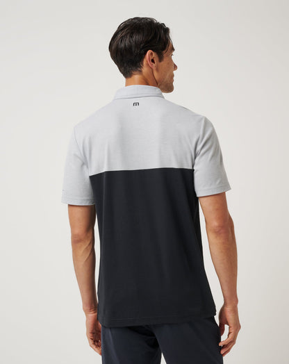 LSU Drop Back Polo Heather Grey/Black | Travis Mathew Discount
