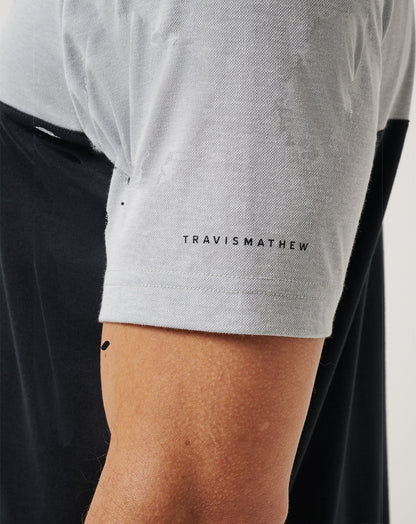 LSU Drop Back Polo Heather Grey/Black | Travis Mathew Discount