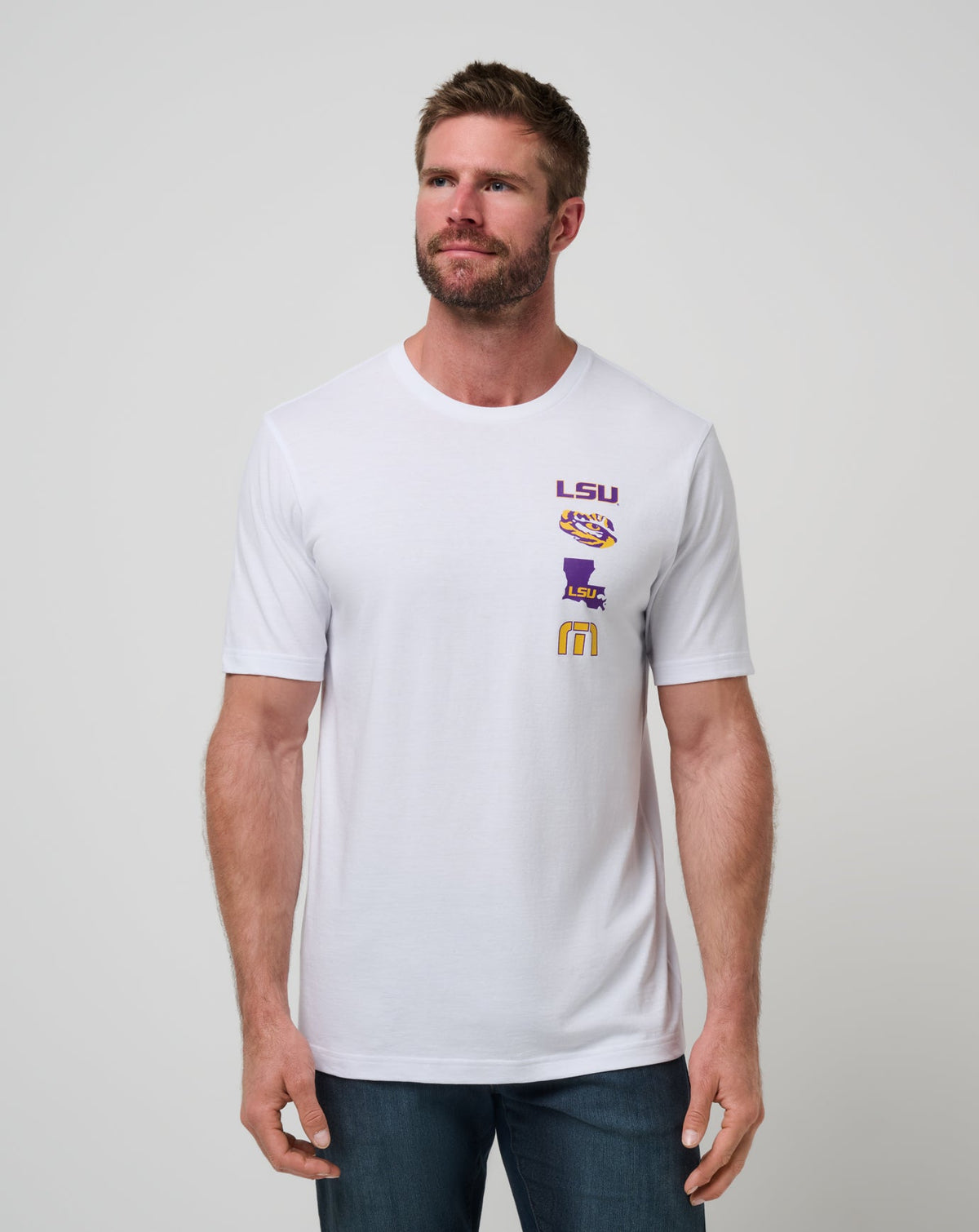 LSU Playoffs 2.0 Tee White | Travis Mathew Value