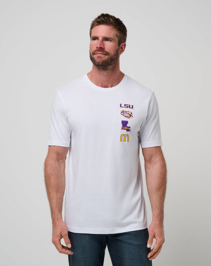 LSU Playoffs 2.0 Tee White | Travis Mathew Value