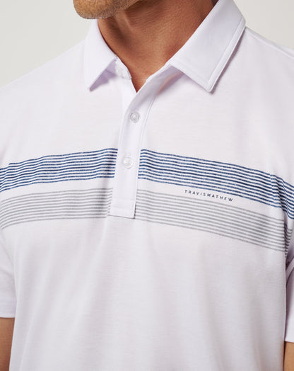 Auburn Top Recruit Polo White/Navy | Travis Mathew Featured