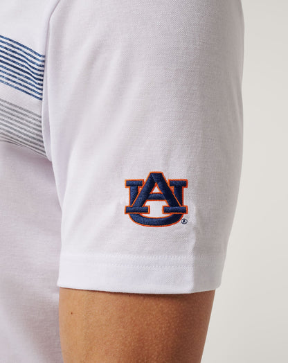 Auburn Top Recruit Polo White/Navy | Travis Mathew Featured