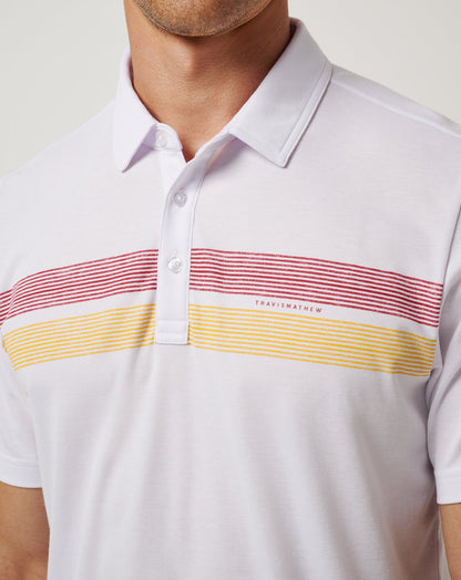 USC Top Recruit Polo White/Cardinal | Travis Mathew Quality