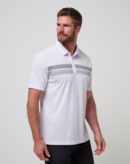 Nebraska Top Recruit Polo White/Black | Travis Mathew Smart Buy