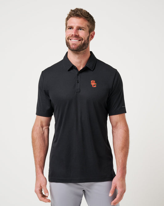 USC School Pride Polo Black | Travis Mathew Signature