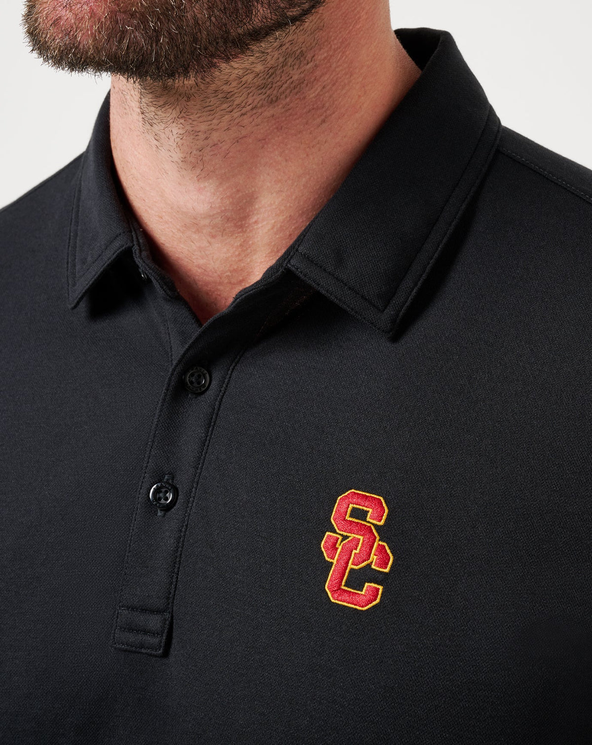 USC School Pride Polo Black | Travis Mathew Signature