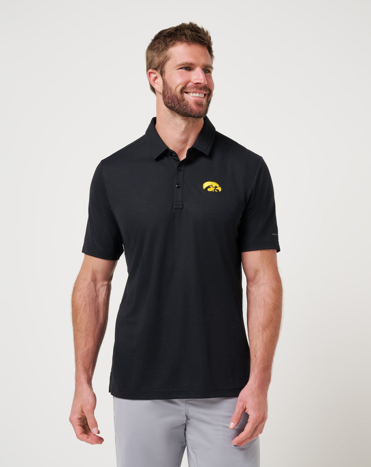Iowa School Pride Polo Black | Travis Mathew Special Offer