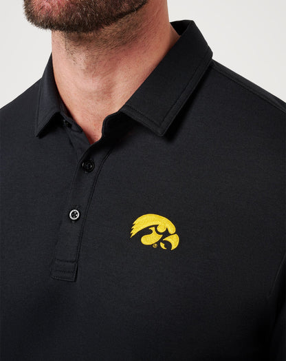Iowa School Pride Polo Black | Travis Mathew Special Offer
