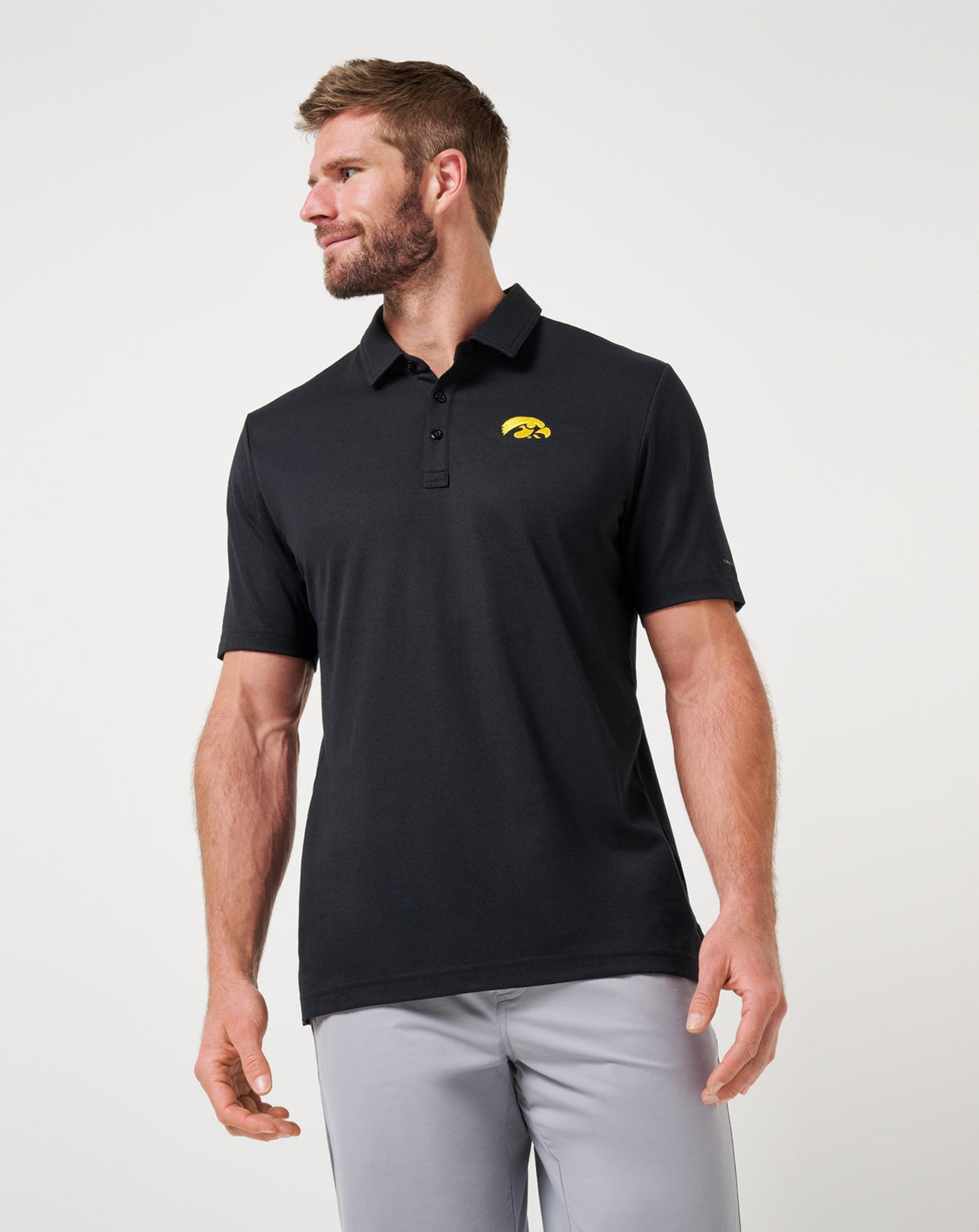 Iowa School Pride Polo Black | Travis Mathew Special Offer