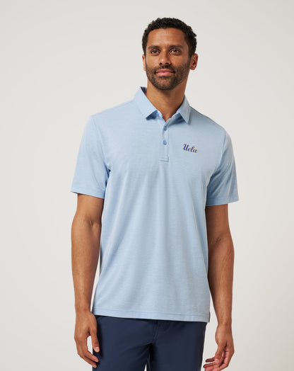 UCLA School Pride Polo Heather Blue | Travis Mathew Trusted